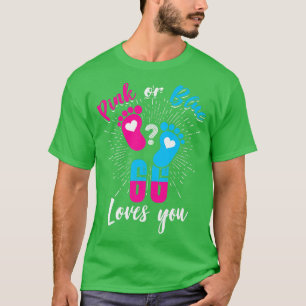 T-shirt Gg Rose Ou Bleu Vous Aime Genre Révéler Baby Party
