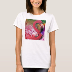 T-shirt GGs assez dans la conception rose de Flamant rose