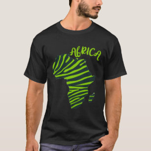 T-shirt GGT Zebra Green Striped Continent Afrique
