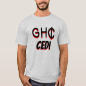 T-shirt GH ₵ ghanéen cedi gris (Devant)