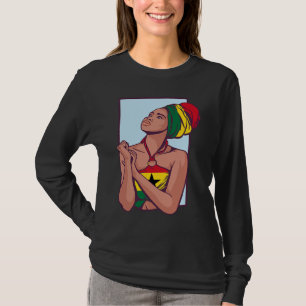 T-shirt Ghana Drapeau Ghanéen Afrique Fière Princesse Rein