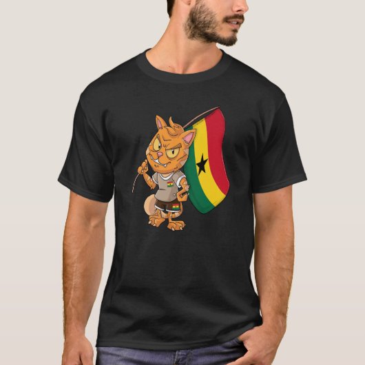 T-shirt Ghana Fan Cat (Devant)