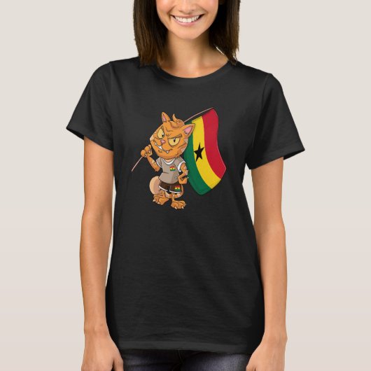 T-shirt Ghana Fan Cat (Devant)