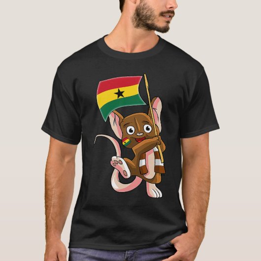 T-shirt Ghana Fan Mouse (Devant)