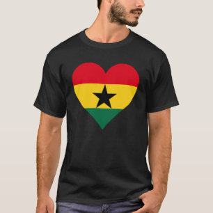 T-shirt Ghana Flag Heart Ghana Love Ghana