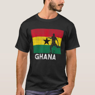 T-shirt Ghana Flag Soccer Football Jersey Black Stars Ghan