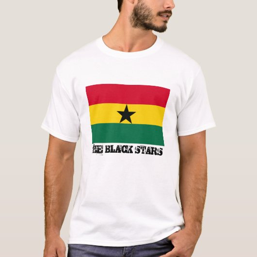 T-shirt Ghana : Le drapeau des "Black Stars" (Devant)
