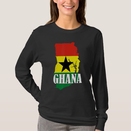 T-shirt Ghana Map Ghanaian Flag Pride (Devant)