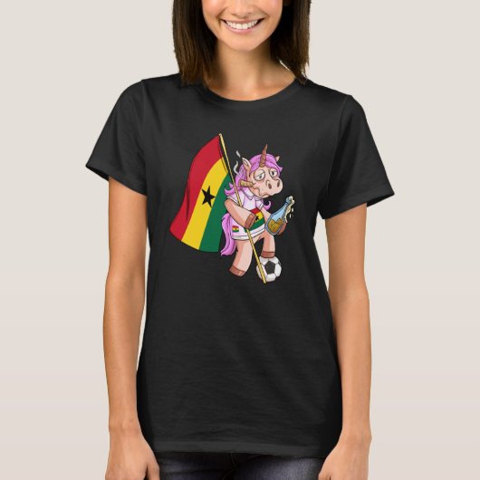 T-shirt Ghana Party Unicorn (Devant)