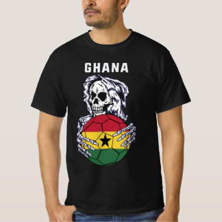 T-shirt Ghana Soccer Jersey Avec Skull Funny football