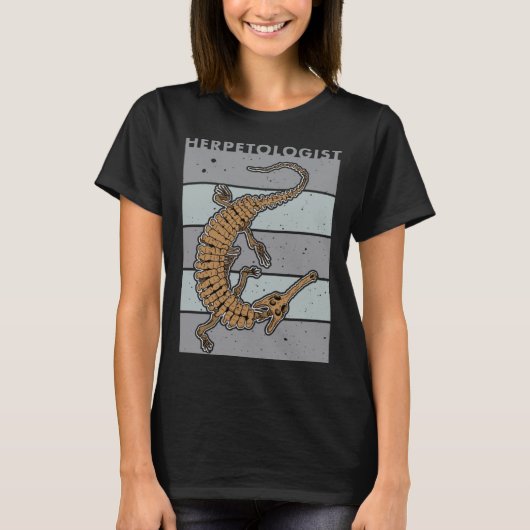 T-shirt Gharial biologist reptiles zoology herpetology (Devant)