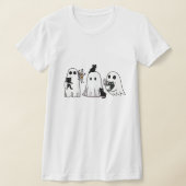 T-shirt "Ghost and Black Cat Companion - Éffrayant Cute Ha (Poser)