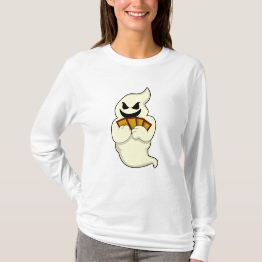 T-shirt Ghost at Poker avec cartes de Poker (Devant)