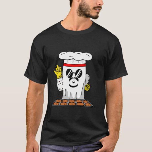 T-shirt Ghost Baking Chocolate Cookies Baker Cake Co (Devant)