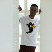 T-shirt Ghost Boo Halloween noir orange graphique