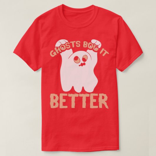 T-shirt Ghost Boo It Happy Halloween Éffrayant Scary Dépla (Design devant)