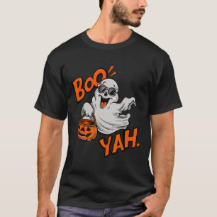 T-shirt Ghost Boo Yah Funny Chemise d'Halloween Éffrayante