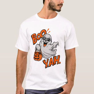 T-shirt Ghost Boo Yah Funny Chemise d'Halloween Éffrayante