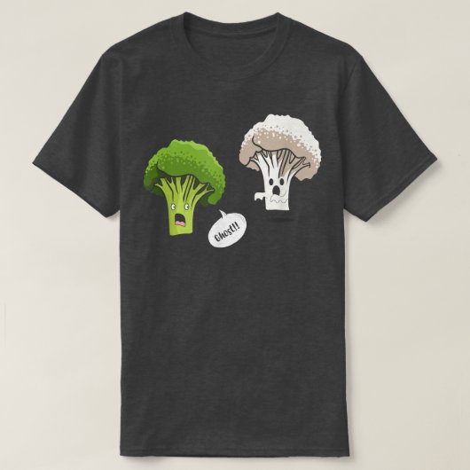 T-shirt Ghost Brocolli Cauliflower Végétarien (Design devant)