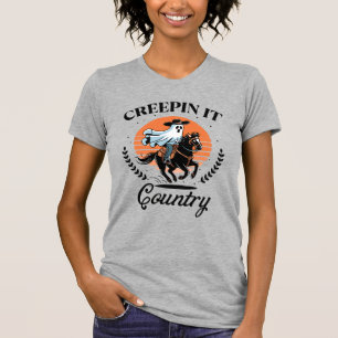 T-shirt Ghost Cowboy équitation Cheval Halloween