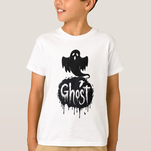 T-shirt Ghost – Dark Horror Dripping Text Art (Devant)
