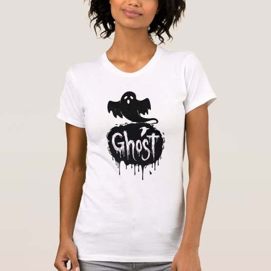 T-shirt Ghost – Dark Horror Dripping Text Art (Devant)
