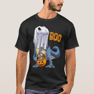 T-shirt Ghost Dinosaur Rex Boo Halloween Boys Hommes Citro