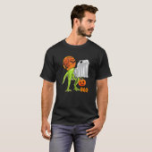 T-shirt Ghost Dinosaur rex Boo Halloween Pumpkin Boys Kid (Devant entier)