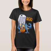 T-shirt Ghost Dinosaur T Rex Funny Boo Halloween Boys Men (Devant)
