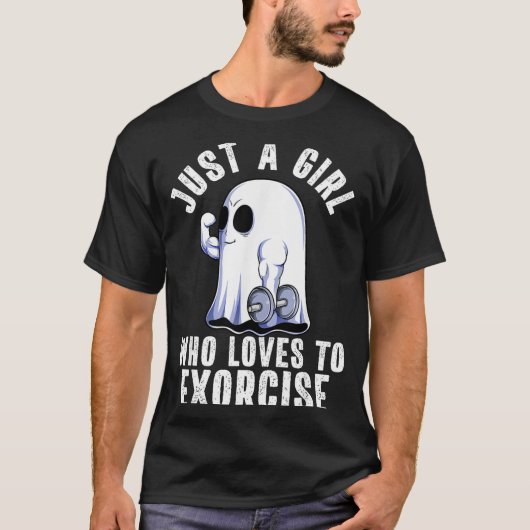 T-shirt Ghost Funny Gym Workout Bodybuilding Soky Hallowee (Devant)