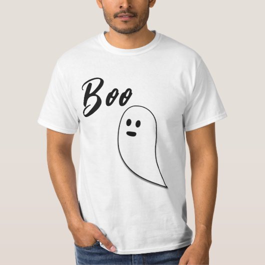 T-shirt Ghost Halloween livre blanc noir (Devant)