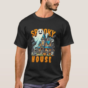 T-shirt Ghost Haunted House Midnight Éffrayant Ghost Vinta