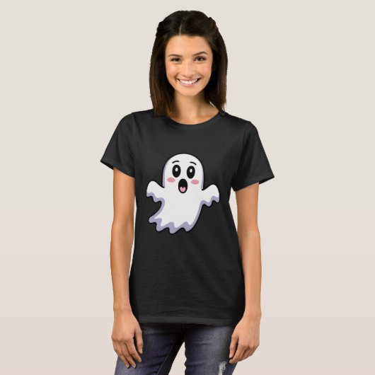 T-shirt Ghost mignon | Funny Kawaii Halloween Ghos (Devant entier)