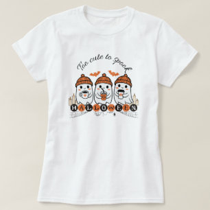 T-shirt Ghost pour femmes trop mignonnes pour parl