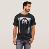 T-shirt Ghost Red Heart Hands Y Face Halloween Valentines (Devant entier)
