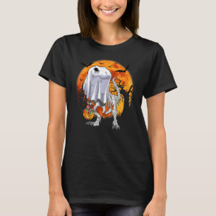 T-shirt Ghost Rex Skeleton Dino Bones Boo Halloween Garçon