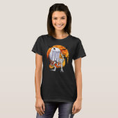 T-shirt Ghost Rex Skeleton Dino Bones Boo Halloween Garçon (Devant entier)