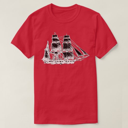 T-shirt Ghost Ship at Sea Halloween (Design devant)