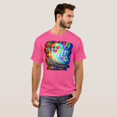 T-shirt Ghost Trippy Vaporwave Halloween Techno Rave Edm (Devant entier)