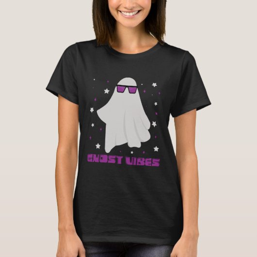 T-shirt Ghost Vibes Halloween Design - Ghost Cool (Devant)