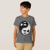 T-shirt Ghost Yin Yang Noir et blanc (Devant entier)