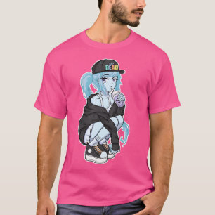 T-shirt Ghosting Anime Fille Fantôme
