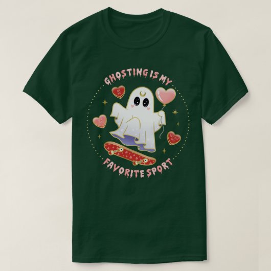 T-shirt Ghosting Est Mon Sport Favori Skateboard Ghost (Design devant)