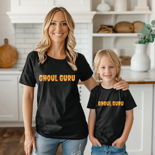 T-shirt Ghoul Guru orange halloween typographie