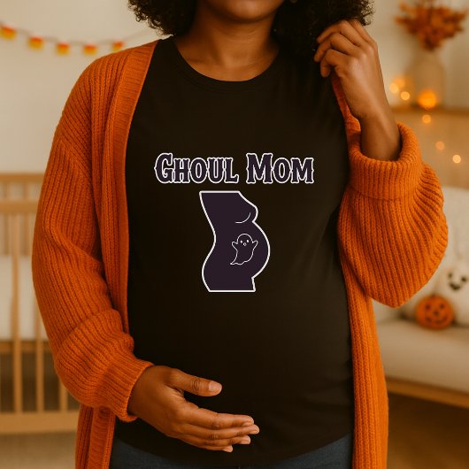 T-shirt Ghoul Maman Maternité Halloween Grossesse Éffrayan