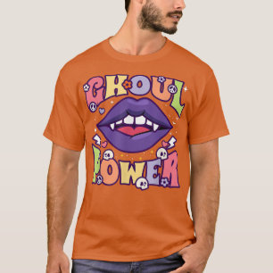 T-shirt Ghoul Power Funny Halloween Vibes Retro Super Vam