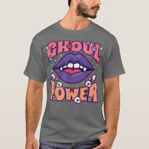 T-shirt Ghoul Power Funny Halloween Vibes Retro Super Vam