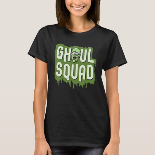 T-shirt Ghoul Squad Halloween Crew Cute Zombie 1 (Devant)