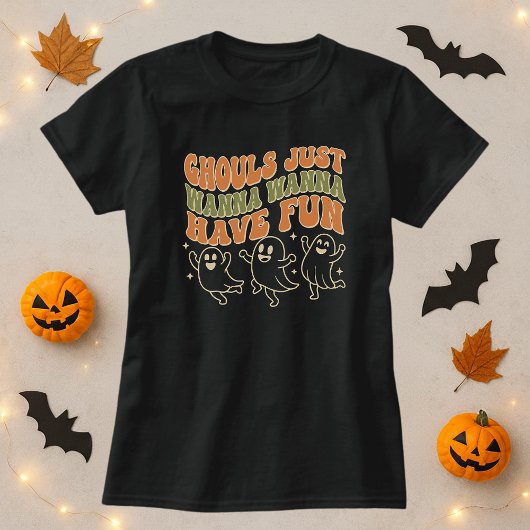 T-shirt Ghouls veut juste s'amuser Ghost Halloween Party