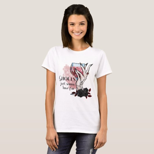 T-shirt Ghouls veut juste s'amuser Halloween (Devant entier)